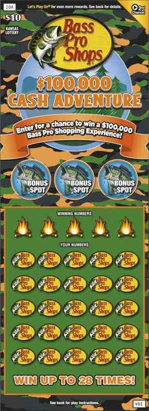 $100,000 Cash Adventure scratchcard - game number #399 - front