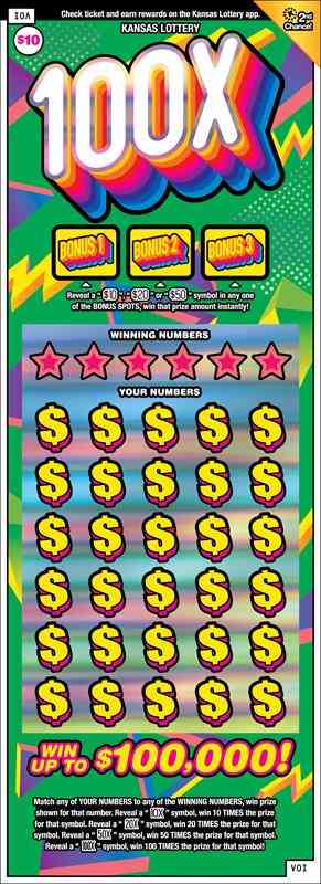 100X scratchcard - game number #479 - front