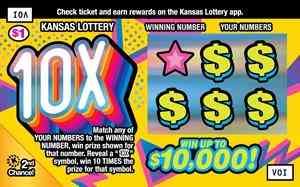 10X scratchcard - game number #476 - front