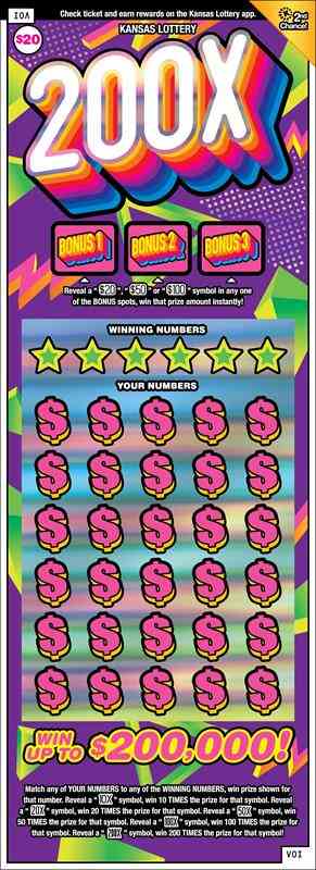 200X scratchcard - game number #480 - front