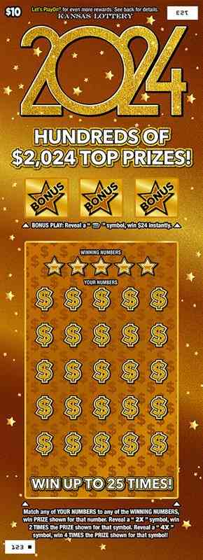 2024 scratchcard - game number #374 - front