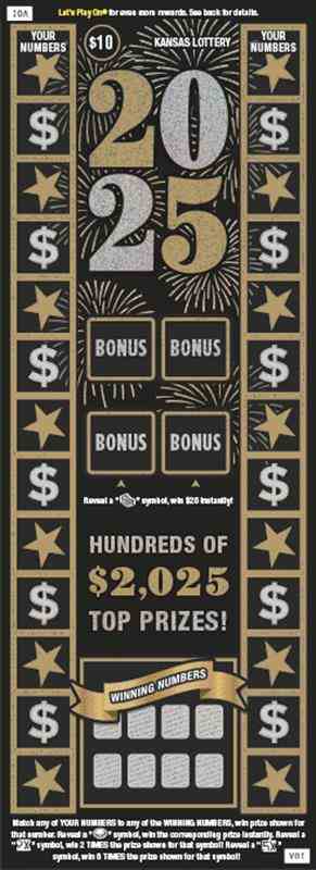 2025 scratchcard - game number #441 - front