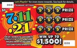 7-11-21 scratchcard - game number #460 - front