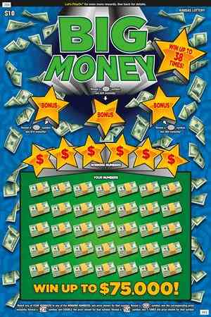 Big Money Super Ticket scratchcard - game number #401 - front