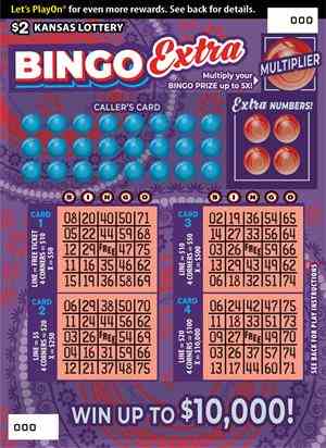 Bingo Extra scratchcard - game number #333 - front