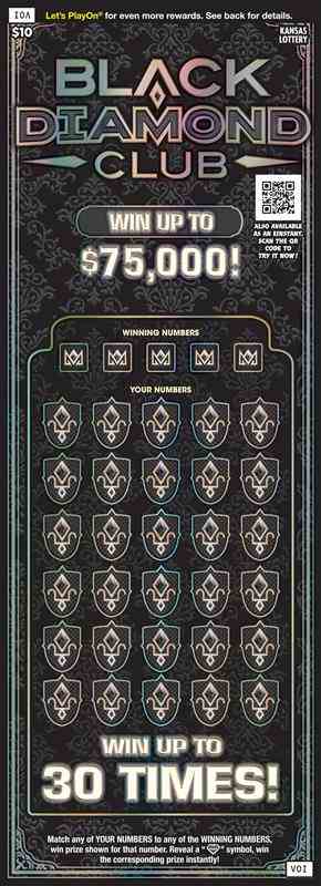 Black Diamond Club scratchcard - game number #461 - front