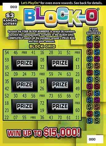 Block-O scratchcard - game number #448 - front