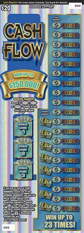 Cash Flow scratchcard - game number #350 - front