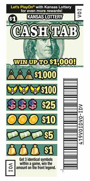 Cash Tab scratchcard - game number #419 - front
