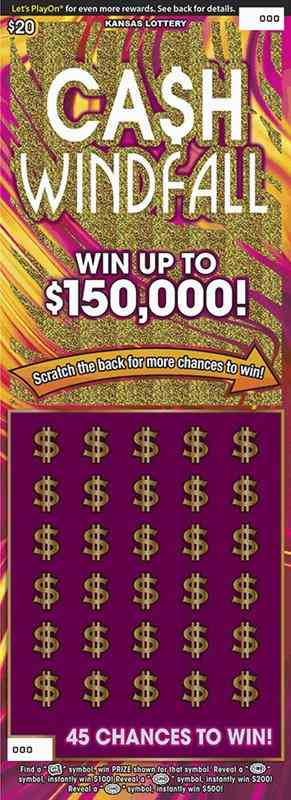 Cash Windfall scratchcard - game number #324 - front