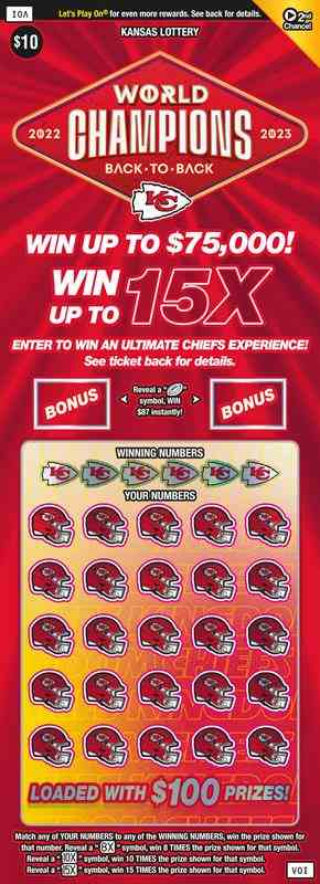 Chiefs scratchcard - game number #397 - front
