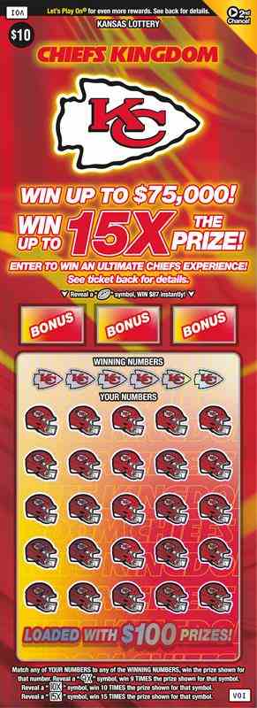 Chiefs Kingdom scratchcard - game number #456 - front