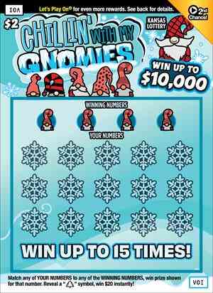 Chillin With My Gnomies scratchcard - game number #466 - front