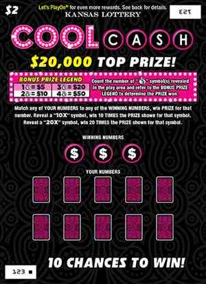 Cool Cash scratchcard - game number #392 - front