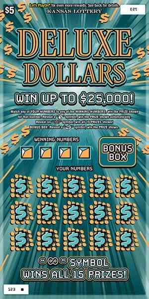 Deluxe Dollars scratchcard - game number #413 - front