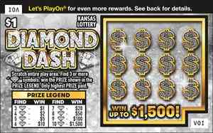 Diamond Dash scratchcard - game number #402 - front
