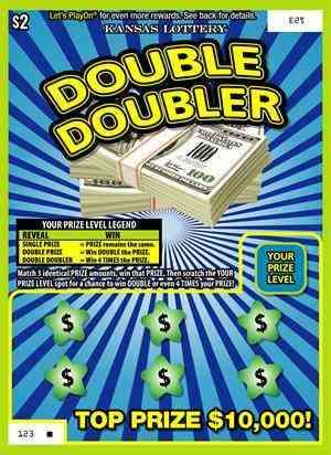 Double Doubler scratchcard - game number #411 - front