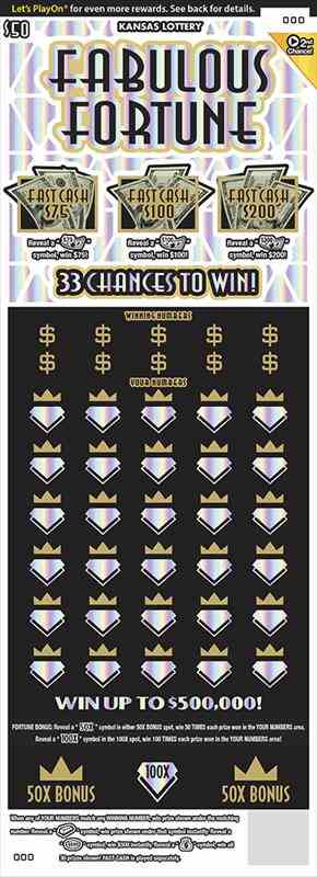 Fabulous Fortune scratchcard - game number #417 - front