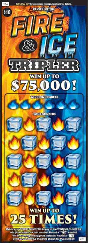 Fire & Ice Tripler scratchcard - game number #257 - front