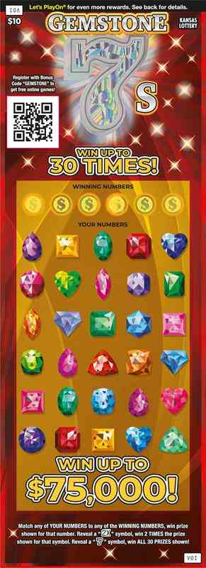 Gemstone 7S scratchcard - game number #462 - front