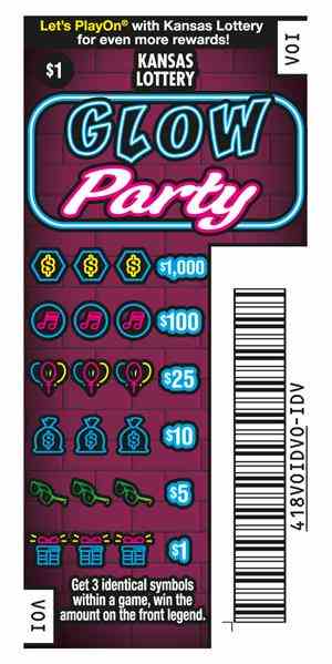 Glow Party scratchcard - game number #418 - front