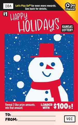 Happy Holidays scratchcard - game number #465 - front