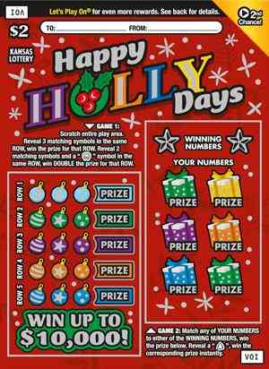Happy Holly Days scratchcard - game number #429 - front