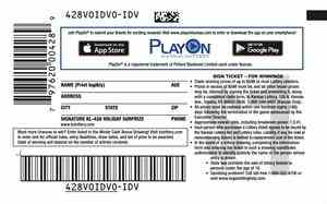 Holiday Surprize scratchcard - game number #428 - back