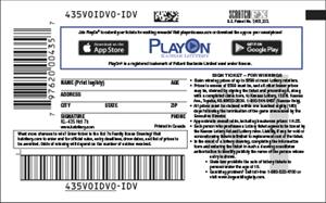 Hot 7S scratchcard - game number #435 - back