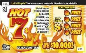 Hot 7S scratchcard - game number #435 - front