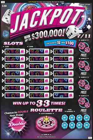Jackpot Super Ticket scratchcard - game number #403 - front