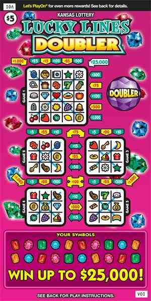 Lucky Lines Doubler scratchcard - game number #239 - front