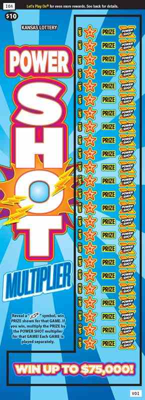 Power Shot Multiplier scratchcard - game number #330 - front