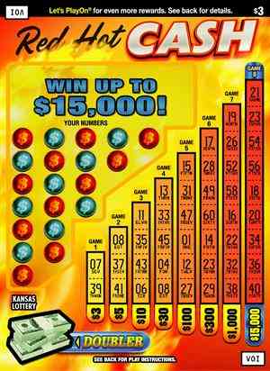 Red Hot Cash scratchcard - game number #263 - front