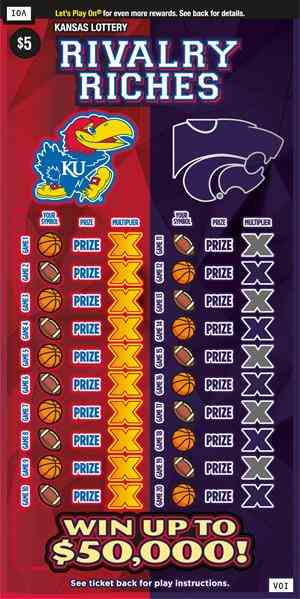 Rivalry Riches scratchcard - game number #427 - front