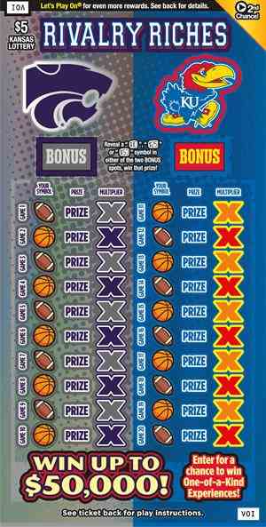 Rivalry Riches scratchcard - game number #457 - front
