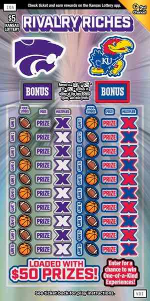 Rivalry Riches scratchcard - game number #490 - front