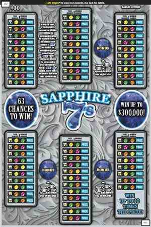 Sapphire 7S scratchcard - game number #331 - front
