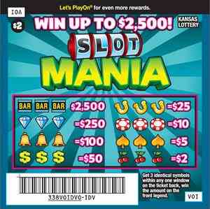 Slot Mania scratchcard - game number #338 - front