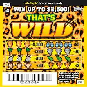 Thats Wild scratchcard - game number #421 - front