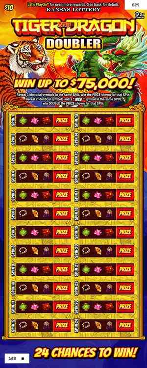 Tiger And Dragon Doubler scratchcard - game number #450 - front