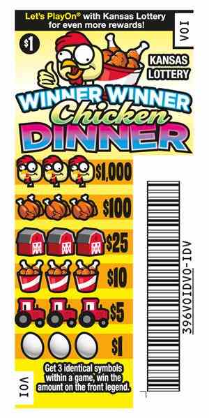Winner Winner Chicken Dinner scratchcard - game number #396 - front