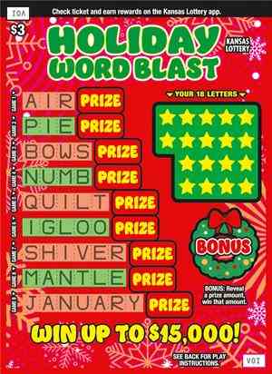 Word Blast Series scratchcard - game number #500 - front