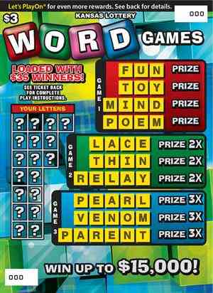 Word Games scratchcard - game number #433 - front