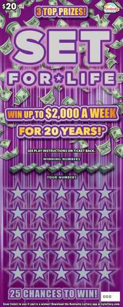 $20 Set For Life scratchcard - game number #151 - front