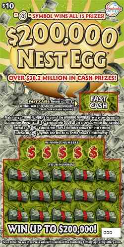 $200,000 Nest Egg ® scratchcard - game number #793 - front