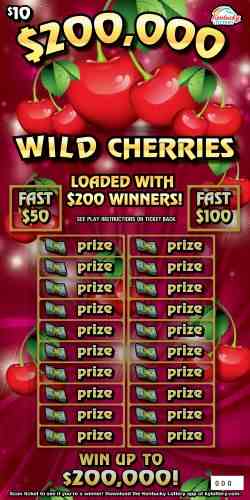 $200,000 Wild Cherries scratchcard - game number #158 - front