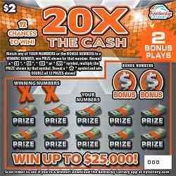 20X The Cash scratchcard - game number #917 - front