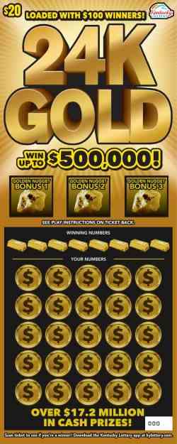 24K Gold scratchcard - game number #142 - front