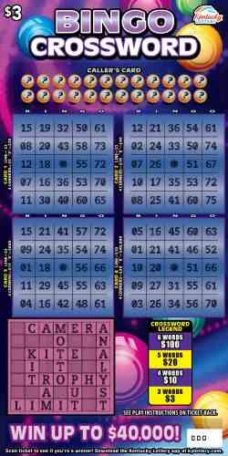 Bingo Crossword scratchcard - game number #134 - front